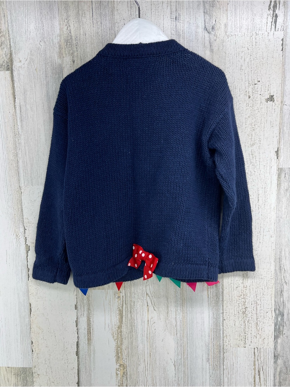 Vintage Hartstrings Button Front Whimsical Snowman Sweater Cardigan Girls 5/6 - Picture 5 of 7